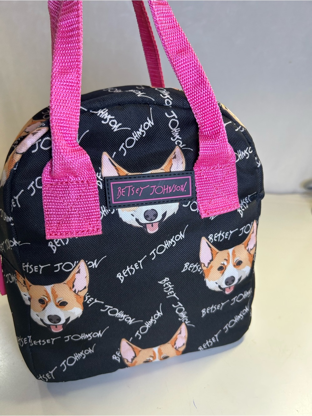 Betsey Johnson Insulated Lunch Tote Cooler Bag Corgi Dog Print